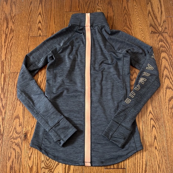 UNDER ARMOUR Womens 1/2 Zip Pullover Long Sleeve Top (in Grey/Orange - Size S) - Picture 6 of 6